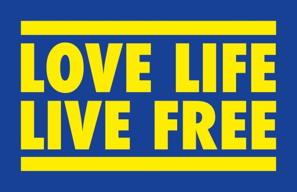 Sticker "Love Life Live Free"