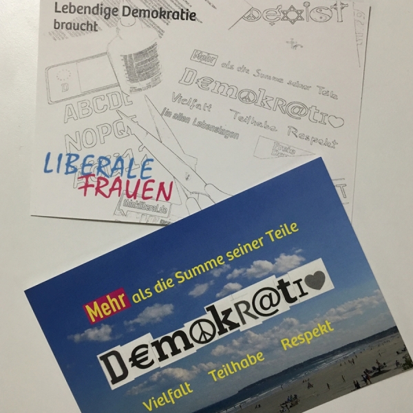 Postkarte Demokratie